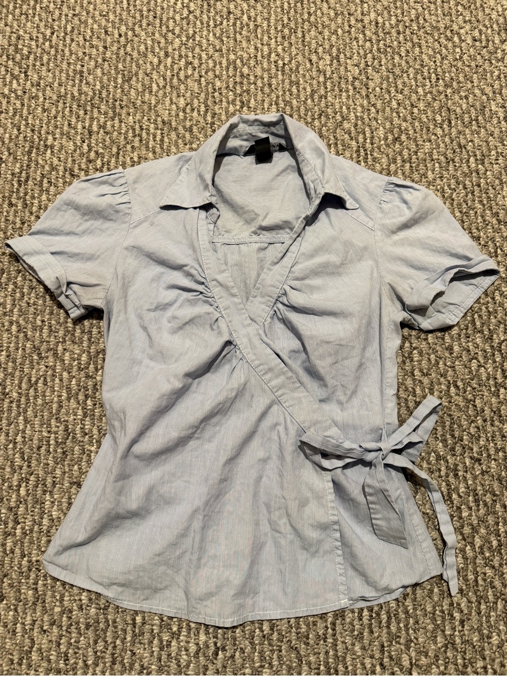 H&M wrap blouse striped